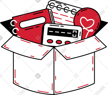 Box filled with stuff PNG, SVG