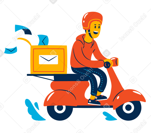Fast delivery by scooter PNG, SVG