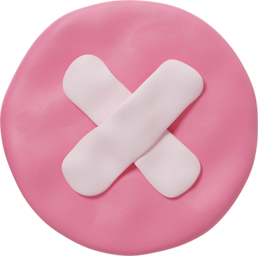 Round pink cancel button PNG, SVG