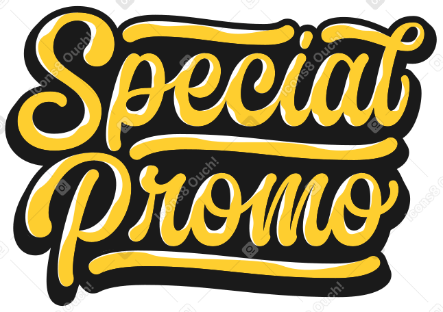 Promoção especial de letras PNG, SVG