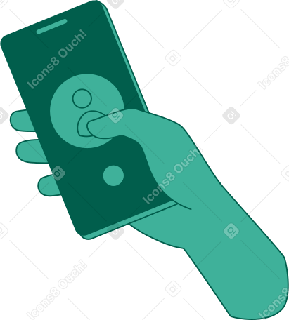рука с телефоном в PNG, SVG