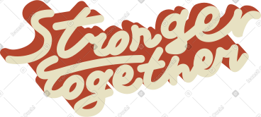 Lettering stronger together PNG, SVG