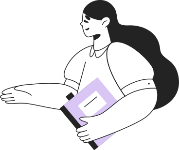 woman with a book in her hand PNG, SVG