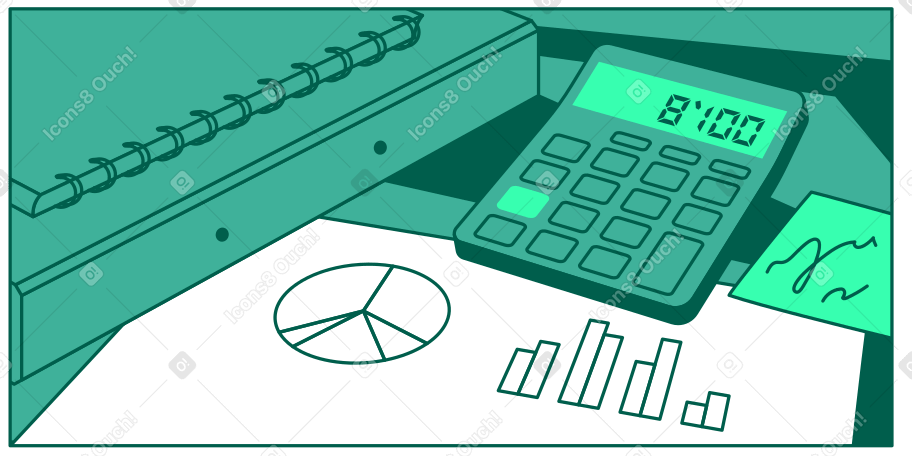 cuadro con calculadora PNG, SVG