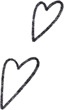 two little hearts PNG, SVG
