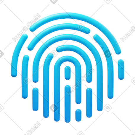 3D fingerprint PNG, SVG