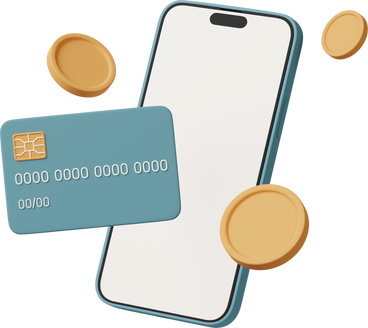 mobile credit card and coins PNG, SVG
