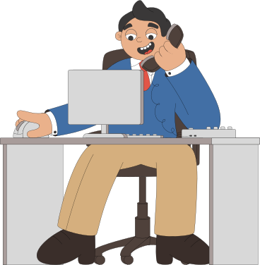 Man talking on the phone PNG, SVG