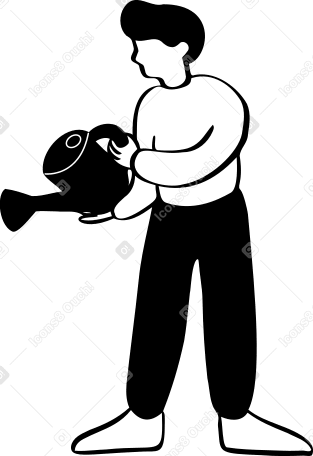 человек с лейкой в PNG, SVG