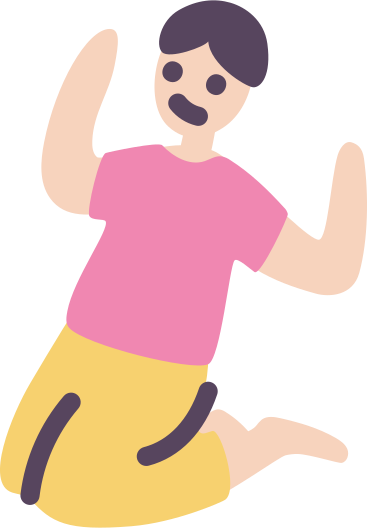 man on his knees PNG, SVG