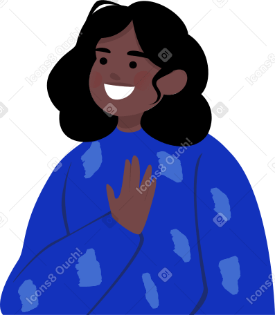 girl being grateful Illustration in PNG, SVG