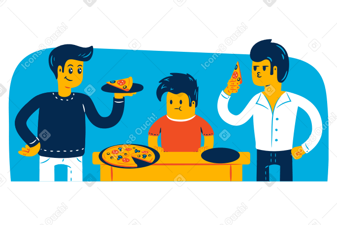 Встреча пиццы в PNG, SVG