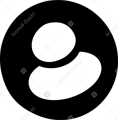 Icono de usuario en un círculo PNG, SVG