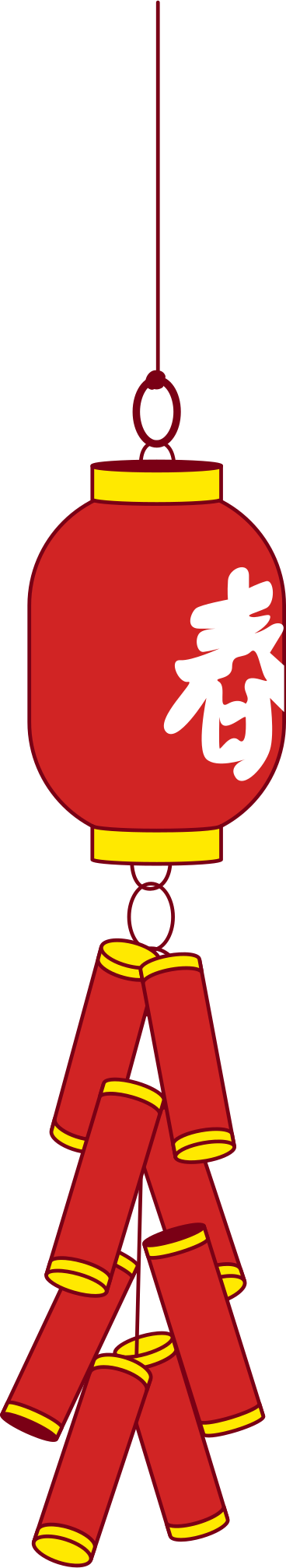 firecracker lantern PNG, SVG