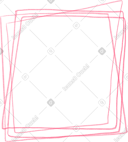 square of red lines PNG, SVG