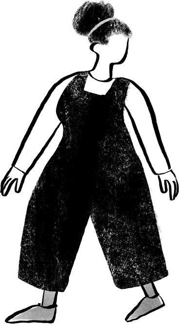 black and white curvy woman walking and looking back PNG, SVG