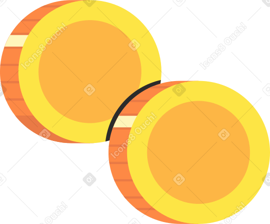 two coins Illustration in PNG, SVG