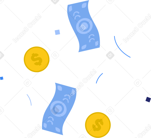 Corriente con dinero PNG, SVG