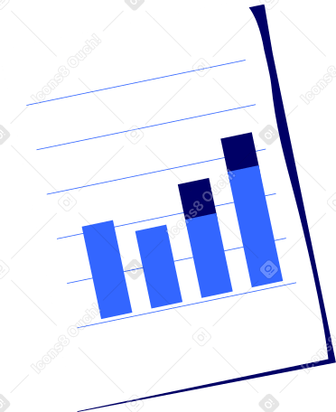 list of paper with horizon lines and charts Illustration in PNG, SVG