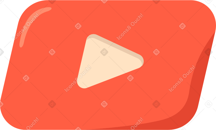 youtube button Illustration in PNG, SVG
