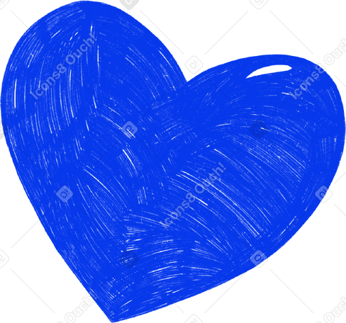 blue big heart PNG、SVG