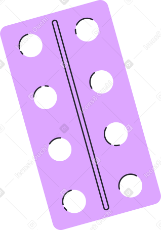 pill blister pack Illustration in PNG, SVG