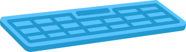 clavier bleu PNG, SVG