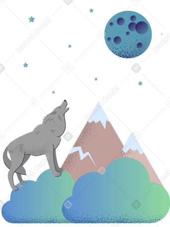 Howls to the moon PNG, SVG