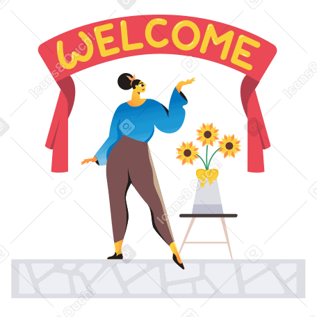 Welcome Illustration in PNG, SVG