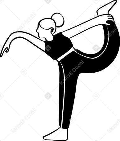 ヨガのポーズで立っている女性 PNG、SVG