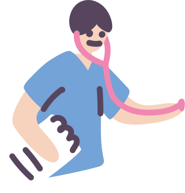 medic doctor with phonendoscope PNG, SVG