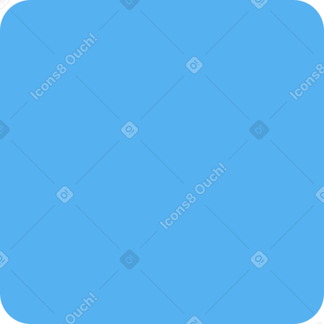 big blue square with rounded corners Illustration in PNG, SVG