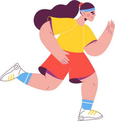 woman in sports uniform runs PNG, SVG