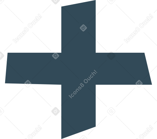 Croce blu scuro PNG, SVG