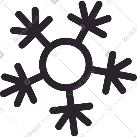 黑色雪花 PNG, SVG