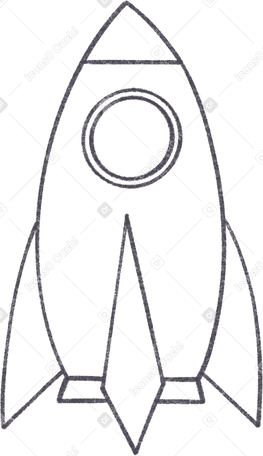 rocket Illustration in PNG, SVG