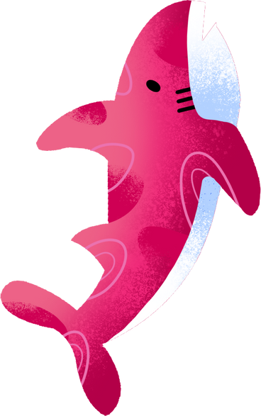 pink shark toy PNG, SVG