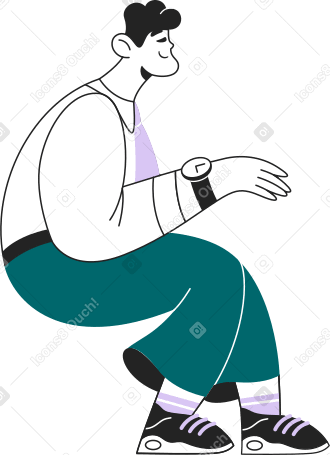 seated man with one arm Illustration in PNG, SVG