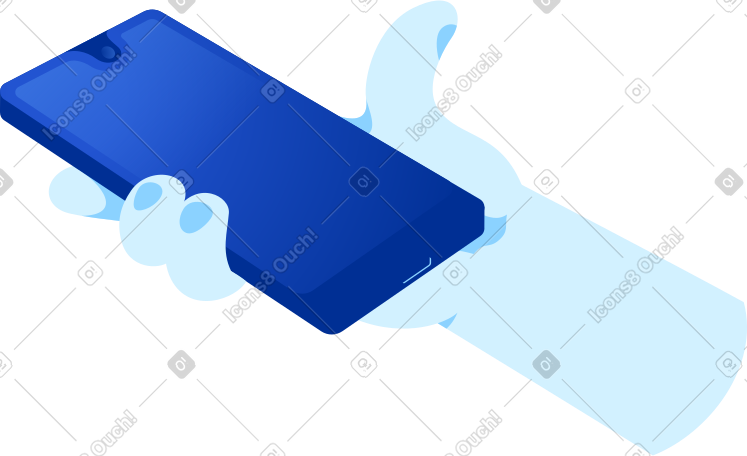 hand with mobile phone PNG, SVG