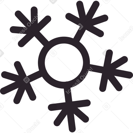 fiocco di neve nero PNG, SVG