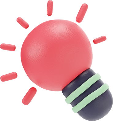 Switched on red light bulb PNG, SVG