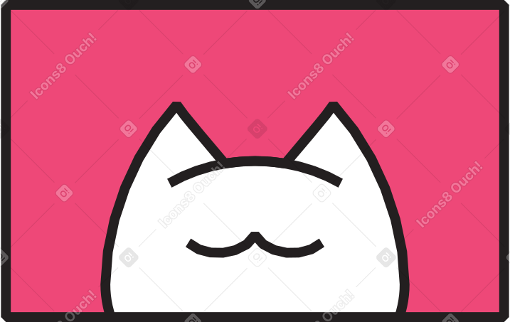 picture with a cat Illustration in PNG, SVG