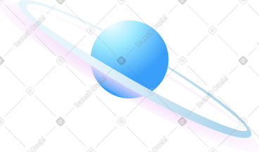 带环的蓝色星球 PNG, SVG