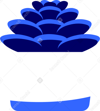 small plant in white vase PNG, SVG