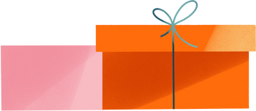 pink and orange gift boxes PNG, SVG