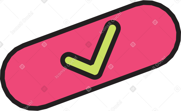 checkmark button Illustration in PNG, SVG