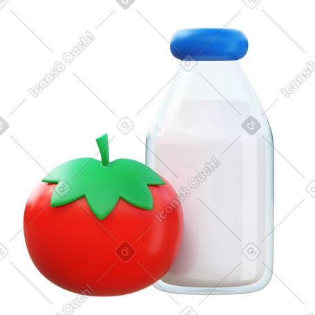 3D vegetarian food PNG, SVG