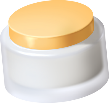 cream in glass package with yellow lid PNG, SVG