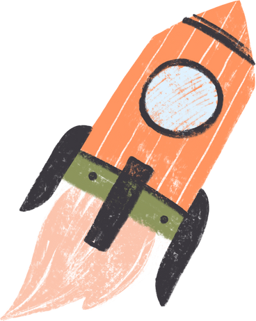 Orangefarbene rakete PNG, SVG