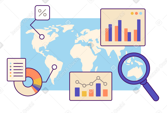 Global market research and analysis PNG, SVG